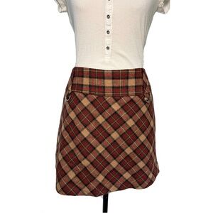 Exact Change Mini Skirt | Plaid Wool Blend Y2K